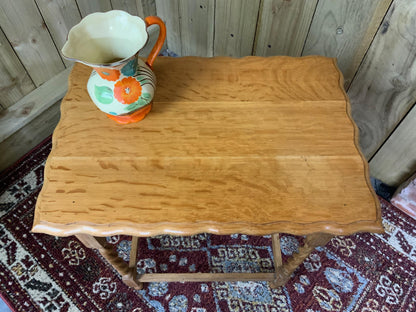 Edwardian Light Oak Barley Twist Occasional Table, c.1910