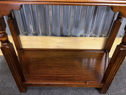 Mid‑20th Century Oak Credence Table with Drawer & Shelf
