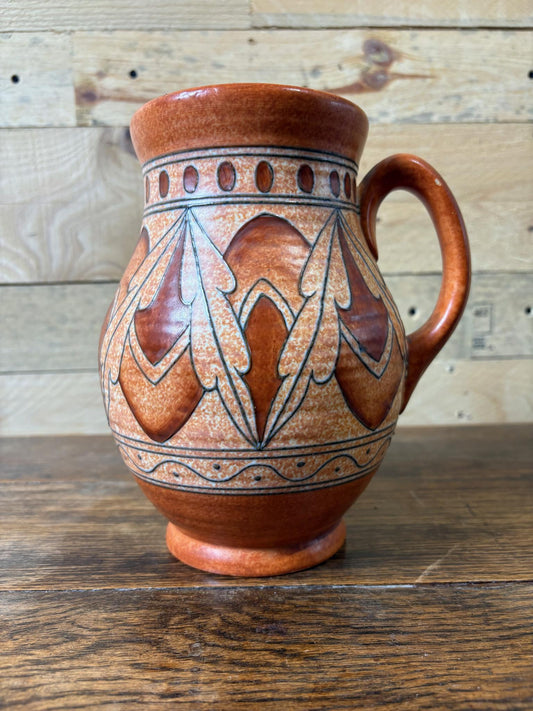 Charlotte Rhead for Crown Ducal “Lotus Leaves” Tube‑Lined Vase