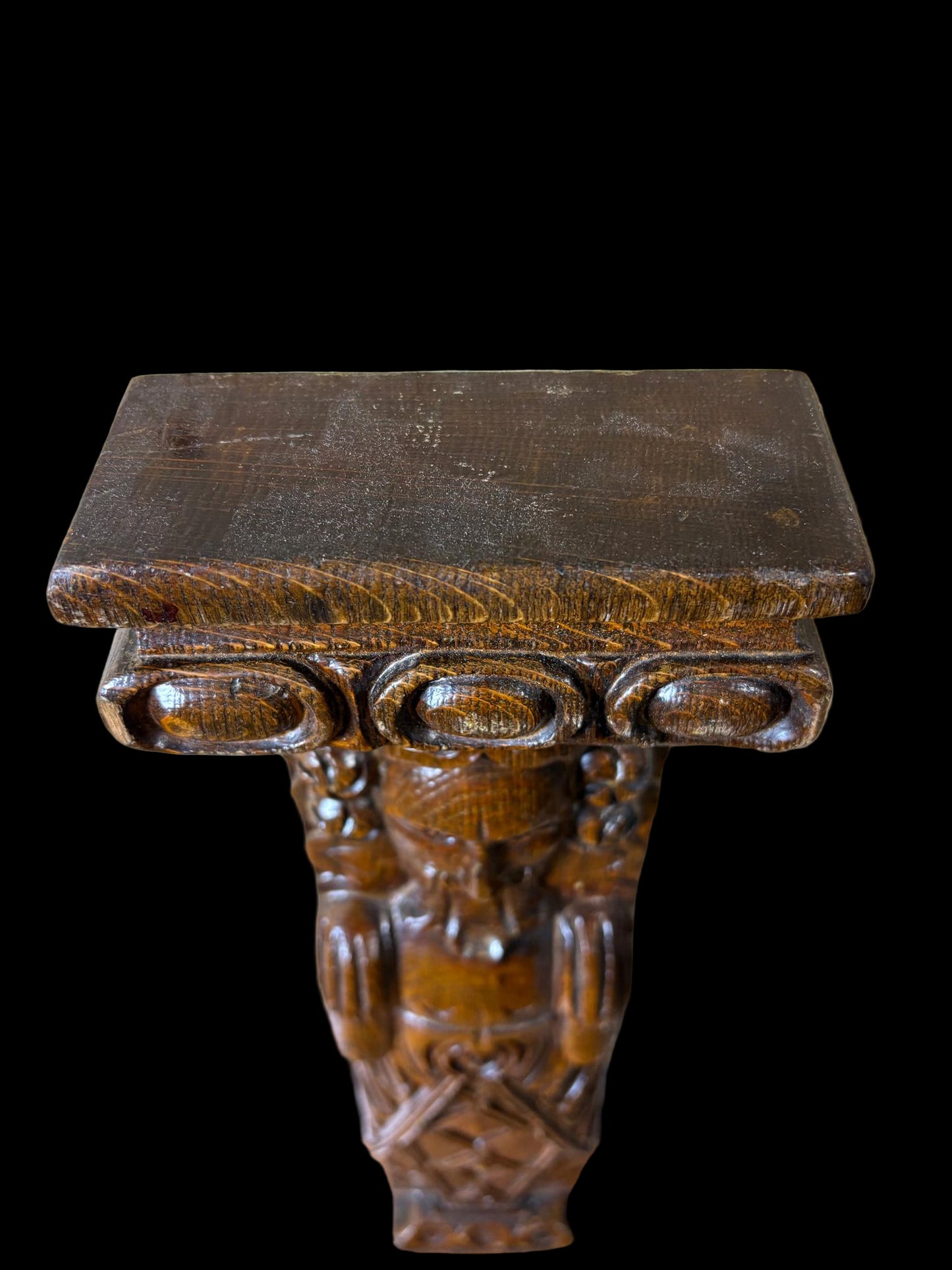 Set of 18th-Century Carved Oak Herm Mounts and Corbels