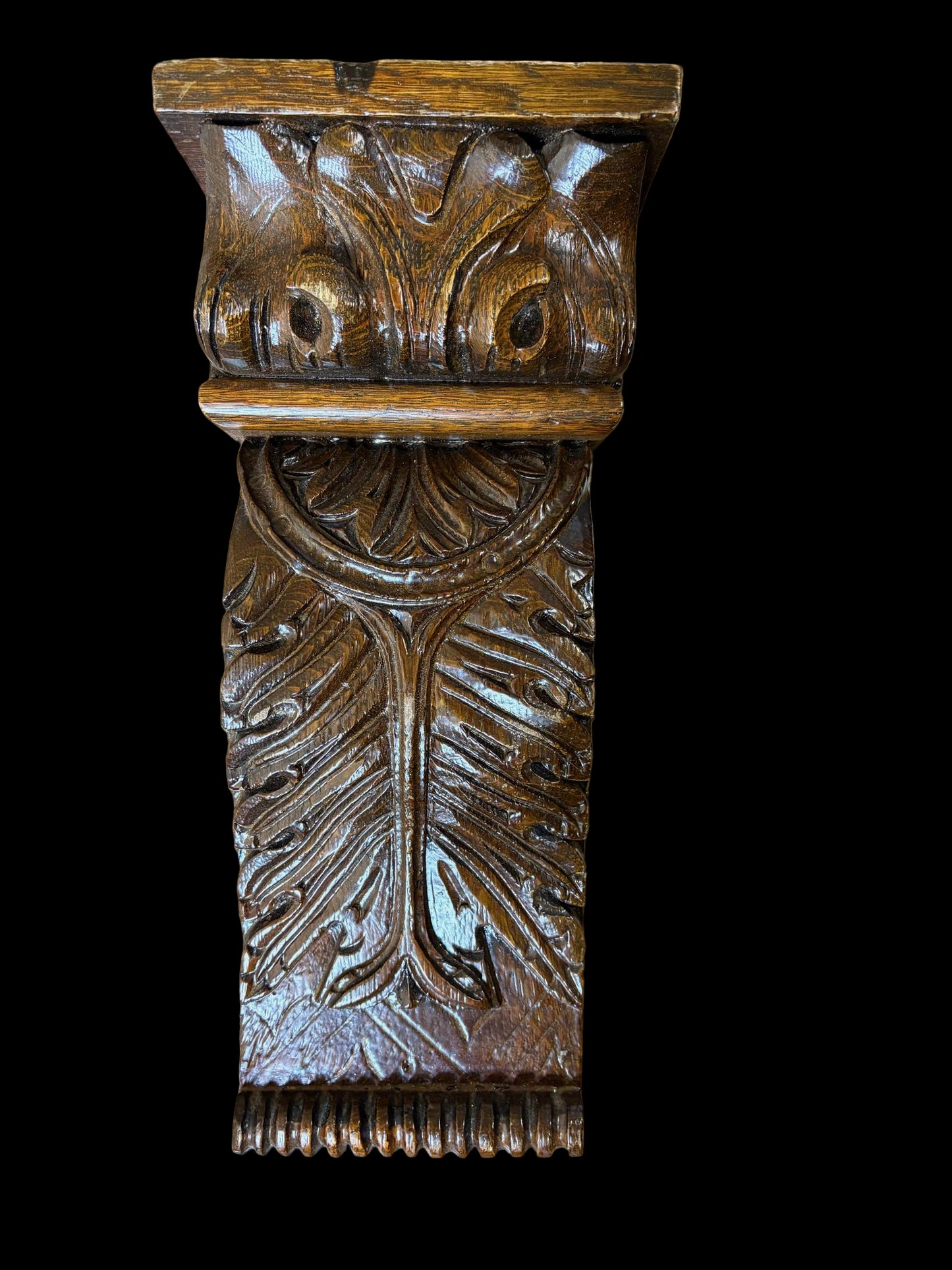 Set of 18th-Century Carved Oak Herm Mounts and Corbels