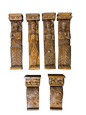 Set of 18th-Century Carved Oak Herm Mounts and Corbels