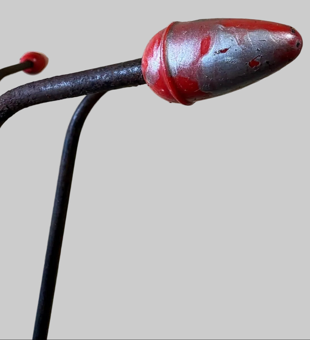 Coat & Umbrella Stand with Red Rocket Finials - 1950s French “Sputnik/Atomic” - manner of Roger Feraud