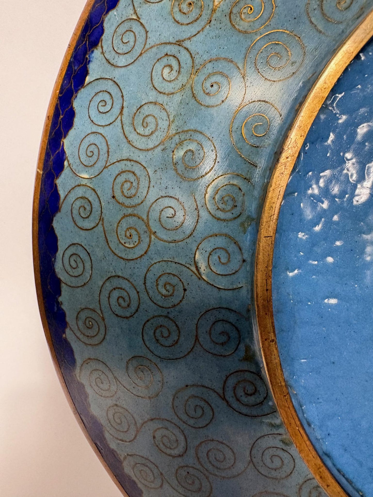 Meiji Japanese Cloisonné Wall Charger, Kyoto School, Chrysanthemums and Butterfly, 30.5cm