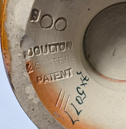 Victorian Doulton Lambeth “Slater’s Patent” Bottle Vase – Gilt & Enamel Floral Decoration