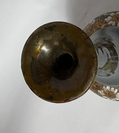 Victorian Doulton Lambeth “Slater’s Patent” Bottle Vase – Gilt & Enamel Floral Decoration