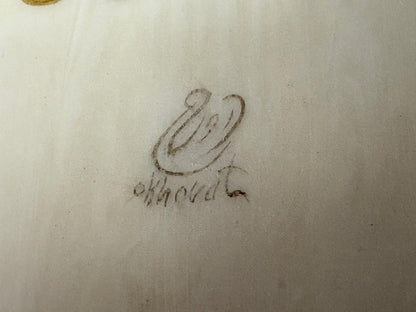 1977 Isfahan Iranian Miniature Painting on Camel Bone, Signed “Okhoudt”